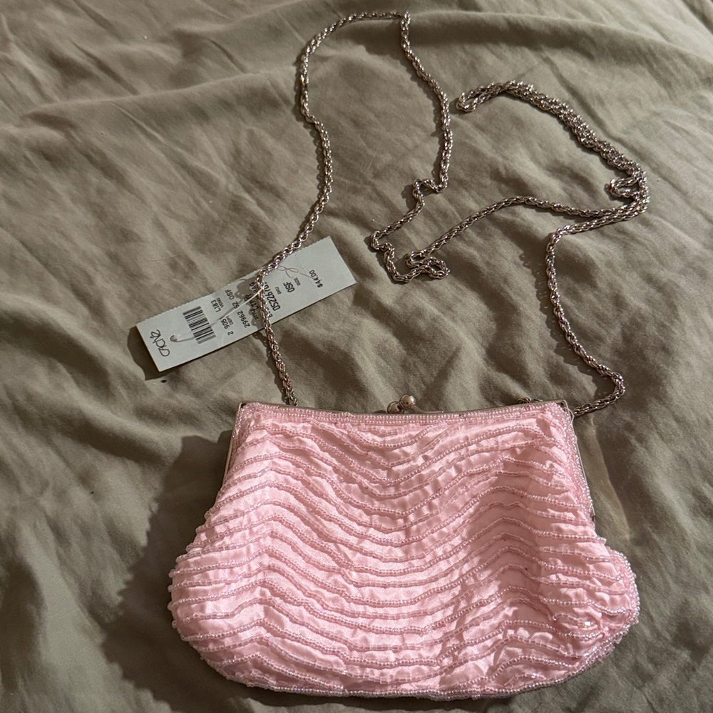 New Cache Pink Beaded Chain small Crossbody